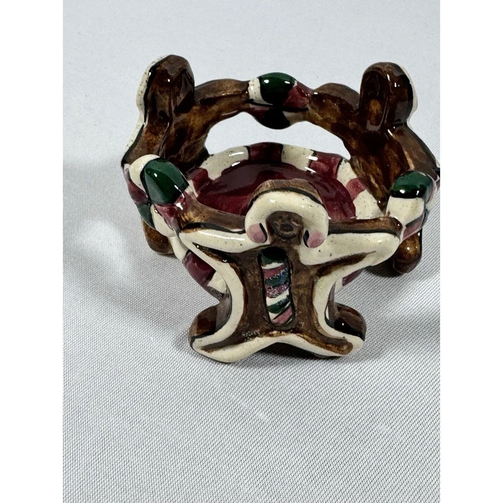 NWOT 2001 Blue Sky‎ Flatworms Gingerbread Man Votive Candle Holder